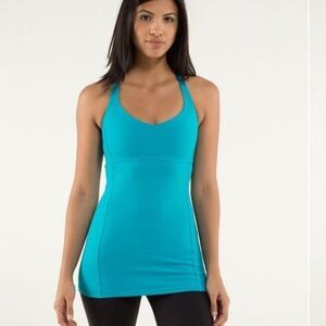 Lululemon Size 8 Practice Daily Tank Turquoise Blue